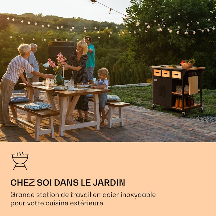 Jersey outdoor kitchen werkstation rvs mobiel regenhoes