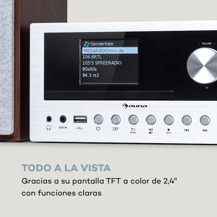 Connect System equipo estéreo 40 vatios máx. Internet/DAB+/ Radio FM Reproductor de CD Plata