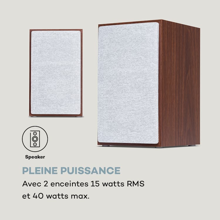 Chaîne stéréo Système Connect 40 watts max. Radio Internet/DAB+/ FM Lecteur CD Argent
