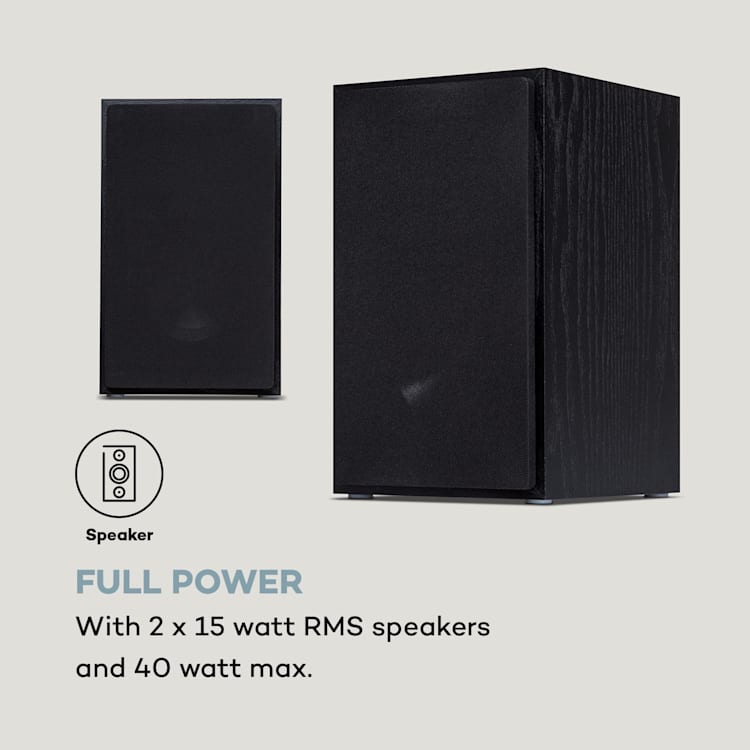 Connect System Stereo, 40 W max. Internet / DAB + / FM radio, CD player Crna