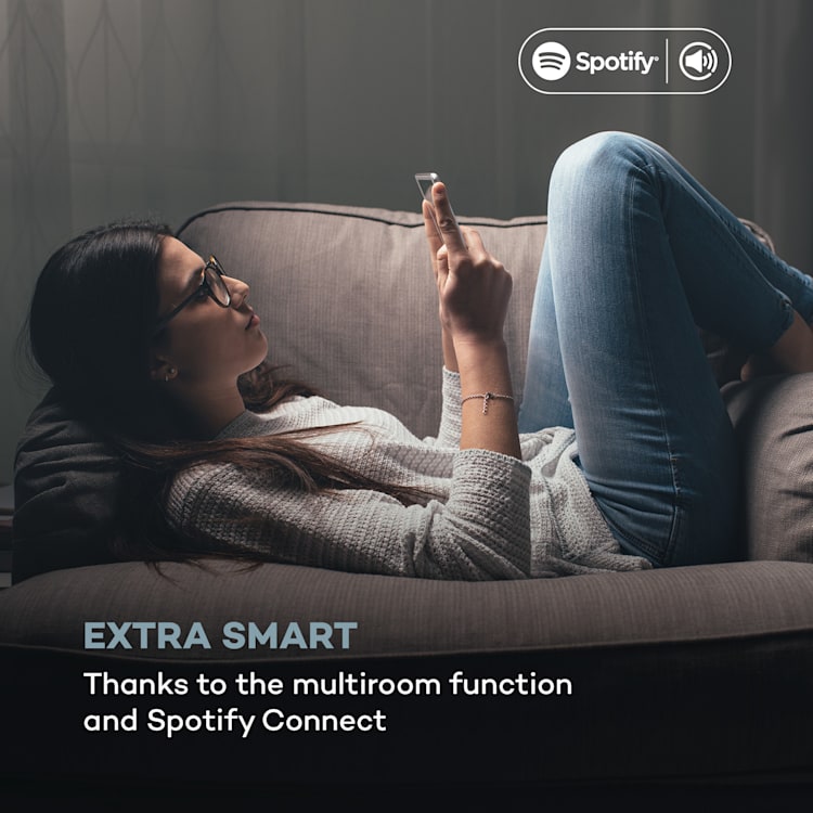 Connect System Stereo, 40 W max. Internet / DAB + / FM radio, CD player Crna