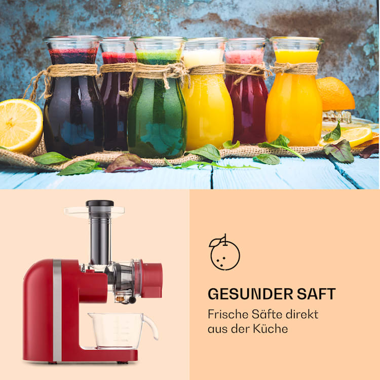 Bella Elegance Saftpresse 200 W 400 ml BPA-frei Rot