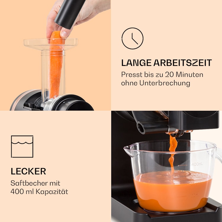 Bella Elegance Saftpresse 200 W 400 ml BPA-frei Schwarz