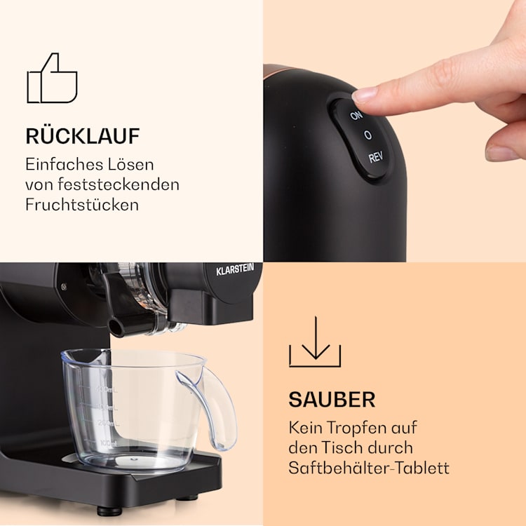 Bella Elegance Saftpresse 200 W 400 ml BPA-frei Schwarz
