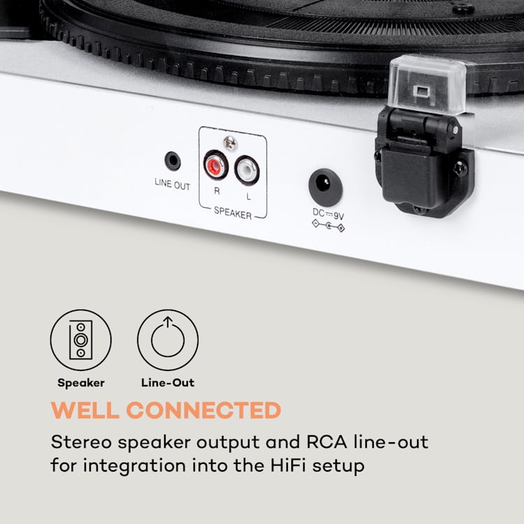 TT-Play SE, gramofon, protiprachový kryt, Bluetooth, 33/45/78 otáček za minutu, pitch