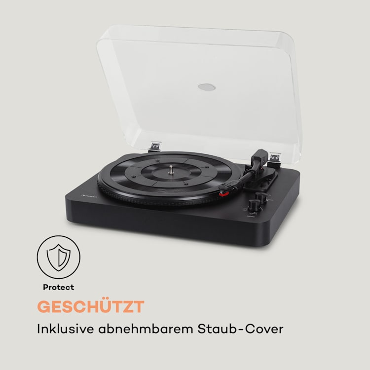 TT-Play SE Plattenspieler Staubschutz Bluetooth 33/45/78 U/min Pitch Schwarz