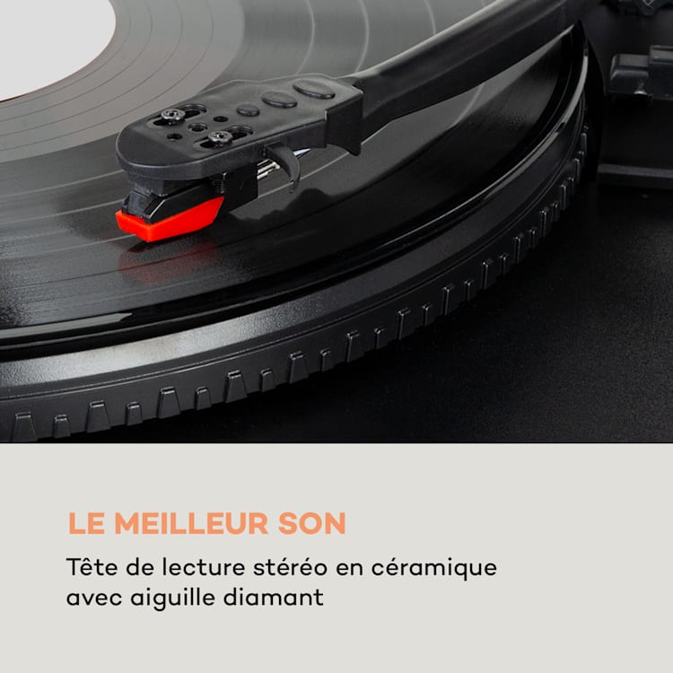 TT-Play SE Platine vinyle Protection anti-poussière Bluetooth 33/45/78 tr/min Pitch Noir