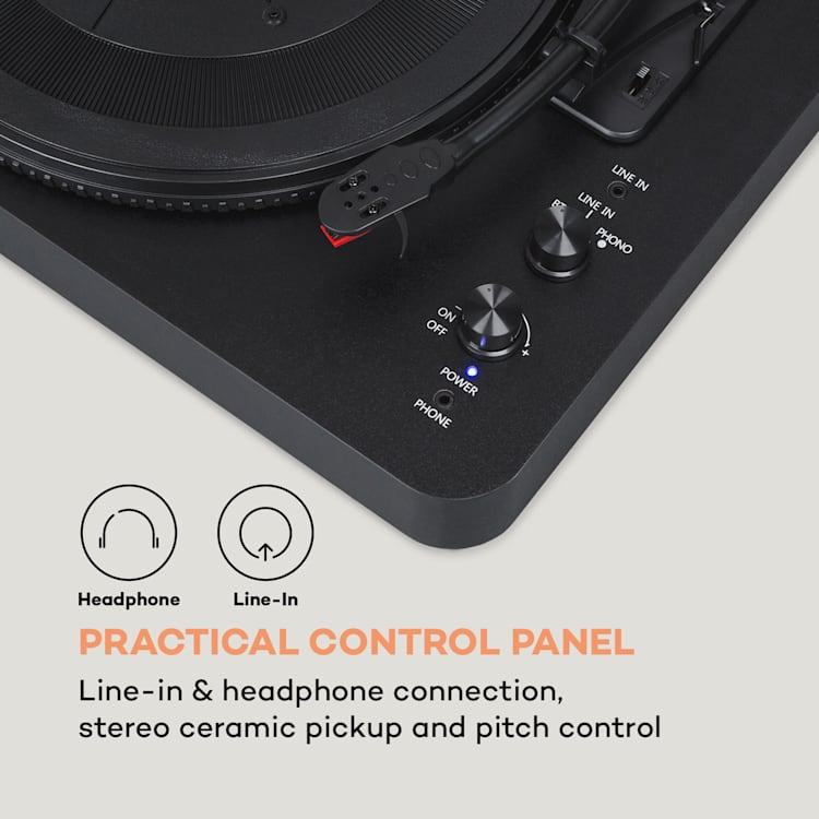 TT-Play SE, Gramofón, Kryt proti prachu, Bluetooth, 33/45/78 otáčok/minútu, Pitch Čierna
