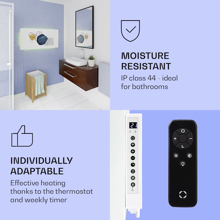 Mojave 1000 smart, infračervený ohrievač 2 v 1, konvektor, 120 x 60 cm, 1000 W, RGB osvetlenie 1000 W (60 x 120 cm) | Multi