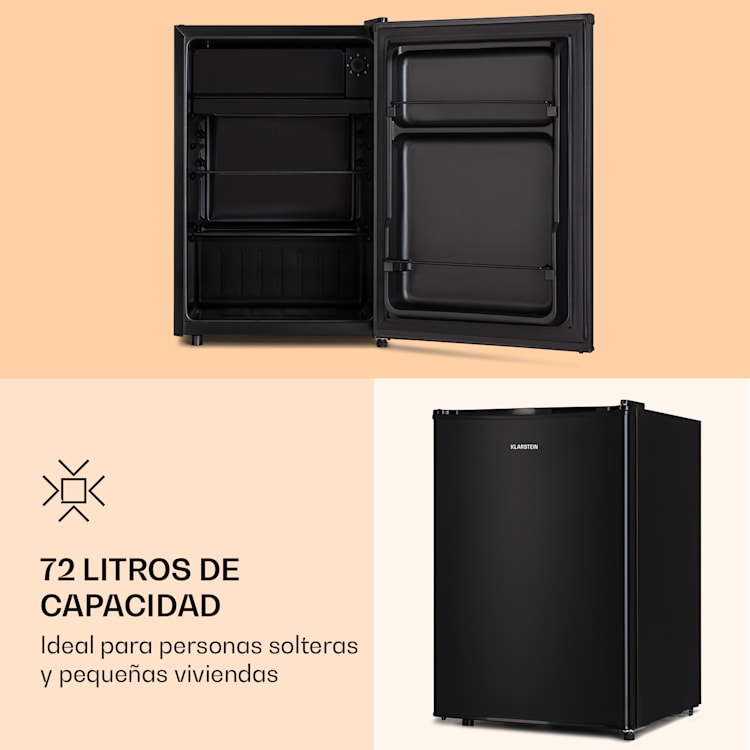 Obsidian Frigorífico 72 litros molde para cubitos de hielo negro 72 Ltr