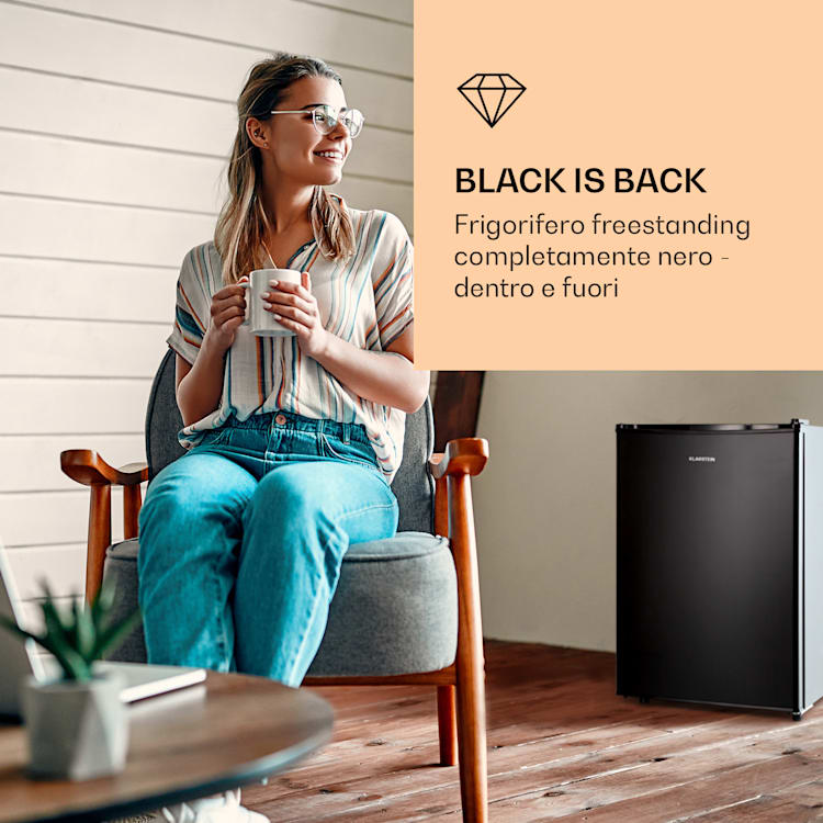 Frigorifero Obsidian 72 Litri Scomparto per il ghiaccio Nero 72 Ltr