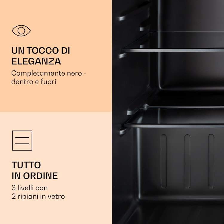 Frigorifero Obsidian 72 Litri Scomparto per il ghiaccio Nero 72 Ltr