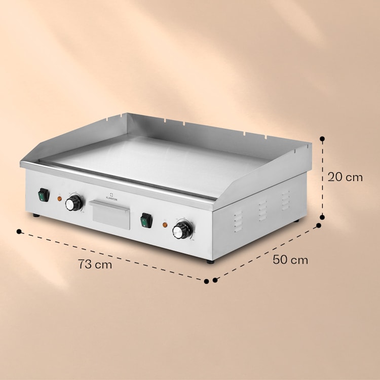 Grill Mile 4400 Electric Grill Plancha 2 x 2200 W Grill Plate Stainless Steel Smooth grill surface | Stainless Steel