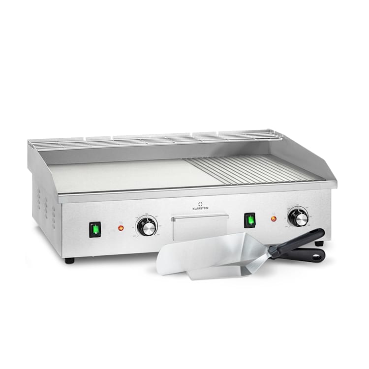 Piastra Elettrica Da 4400 W, Liscia E Commerciale, 72,7 X 40 Cm, 50 – 300 °C, Per Uova Fritte, Frittelle, Carne Alla Griglia