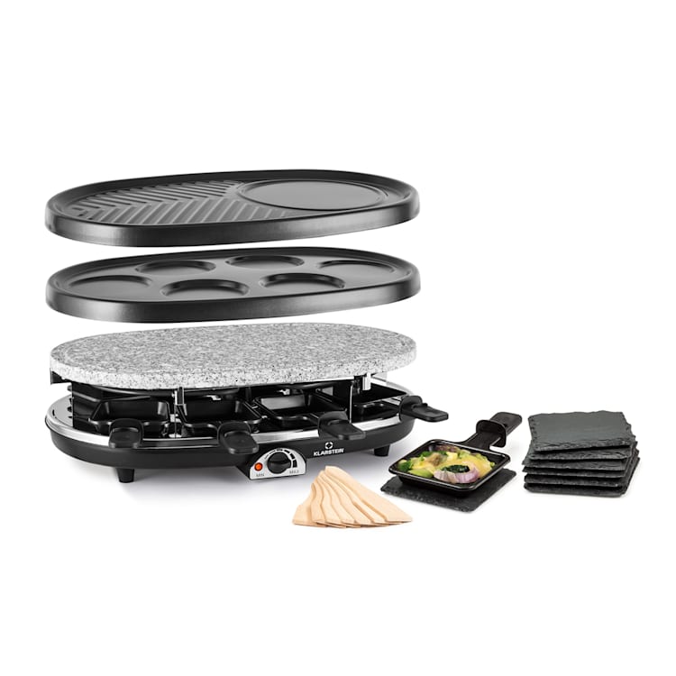All-U-Can-Grill Appareil à raclette avec accessoires 4-en-1 pour 8 personnes