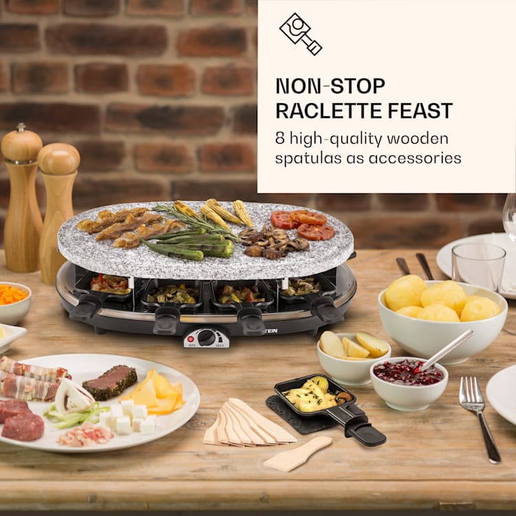Raclette Spatulas, Drevené špachtle, Obracačky, Príslušenstvo pre raclette panvičky, 8 kusov