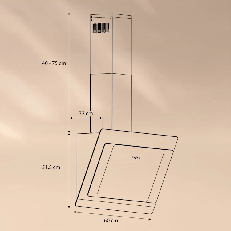 >Aurora Eco 60 Cooker Hood 550 m³/h 60cm Head-Free Ambient Light EEC A+ White | 60 cm