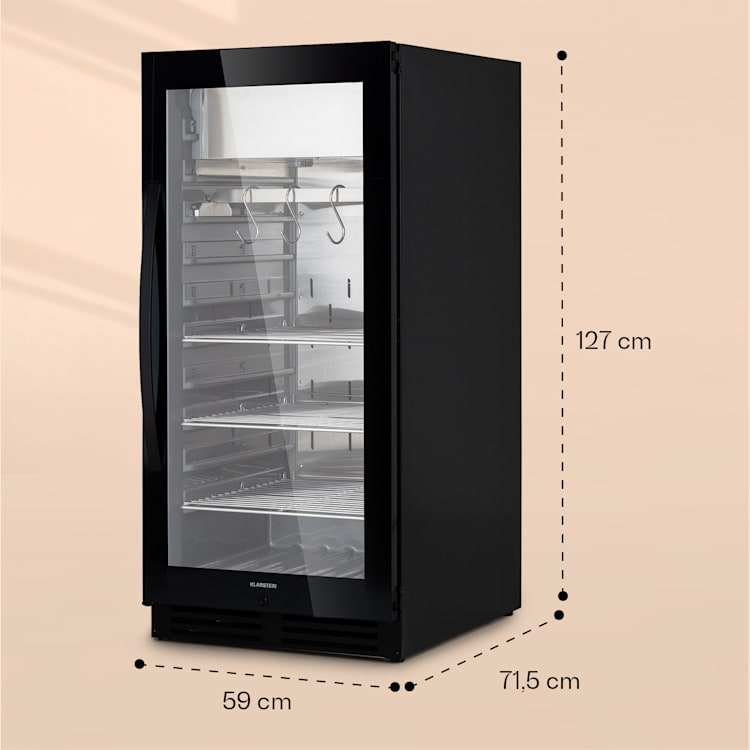 Steakhouse Pro 233 Onyx Fleischreifeschrank 1 Zone 233 L 1-25°C Touch Panorama Schwarz