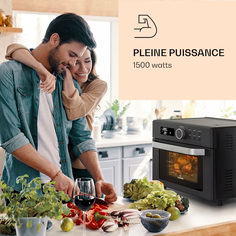 Friteuse à air chaud Prime Air 1500 W 23 l Minuterie 8 programmes Noir