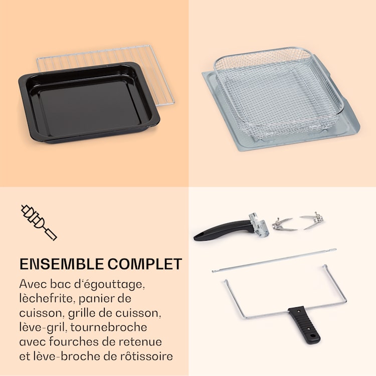 Friteuse à air chaud Prime Air 1500 W 23 l Minuterie 8 programmes Noir