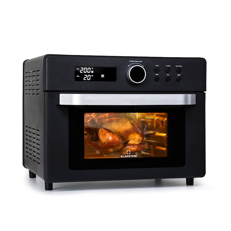 Prime Air Heißluftfritteuse 1500W 23l Timer 8 Programme Schwarz