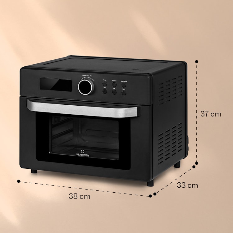 Prime Air heteluchtfriteuse 1500 W 23 liter timer 8 programma's Zwart