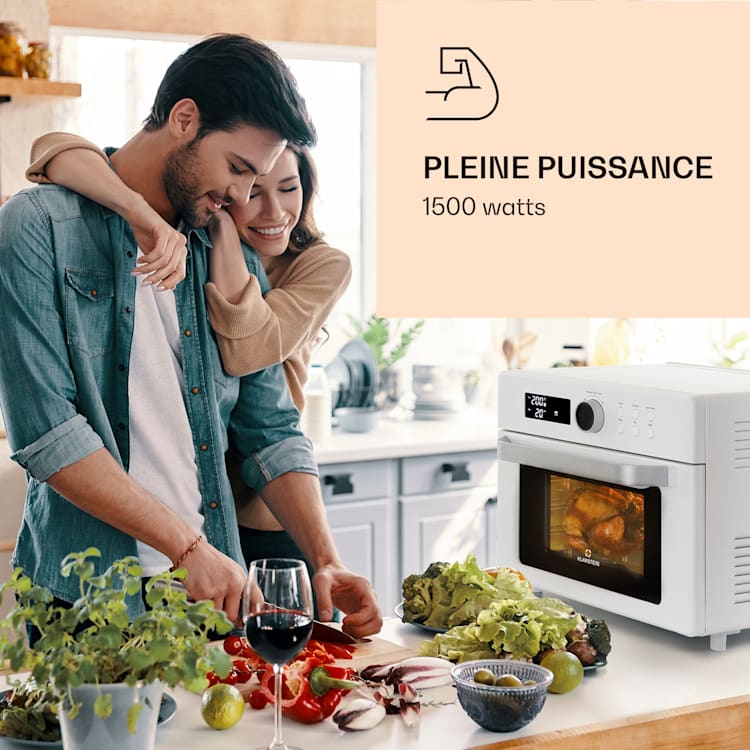 Prime Air heteluchtfriteuse 1500 W 23 liter timer 8 programma's Wit