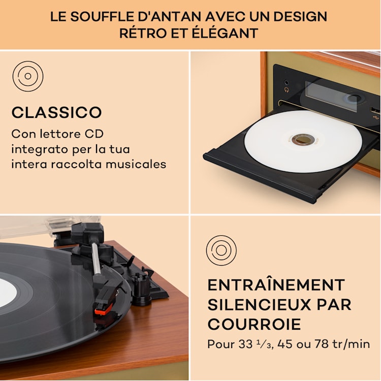 Oxford SE mini stereo DAB+/FM BT-functie vinyl CD AUX-IN