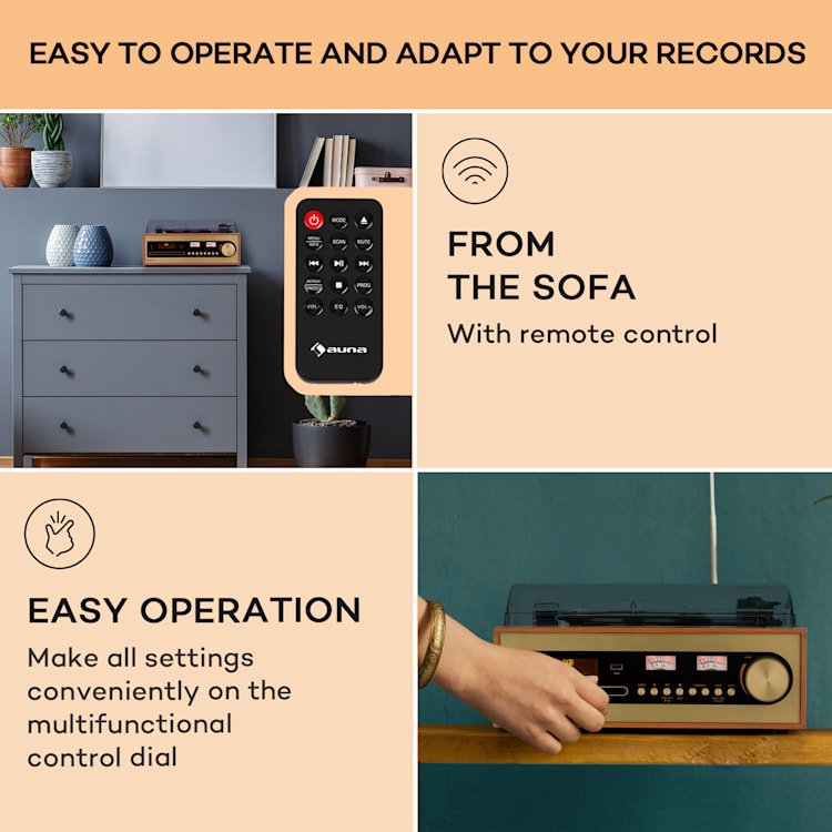 Oxford SE, mini stereo sustav, DAB+/FM, BT funkcija, vinil, CD, AUX-In Champagne