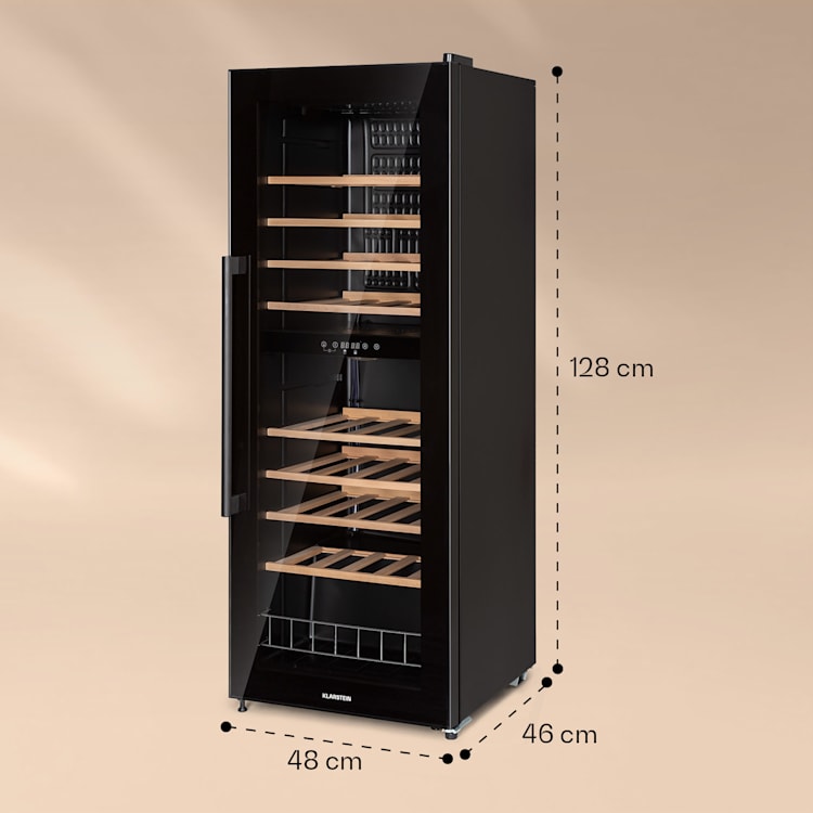 Barossa 54 Duo Weinkühlschrank 2 Zonen 148 Liter 54 Flaschen Touch-Display schwarz