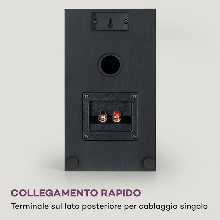 Linie 501 Atmos SAT - Diffusori passivi, 2 x 60 W RMS, frequenza 100 Hz-20 kHz, 4-8 Ohm Nero