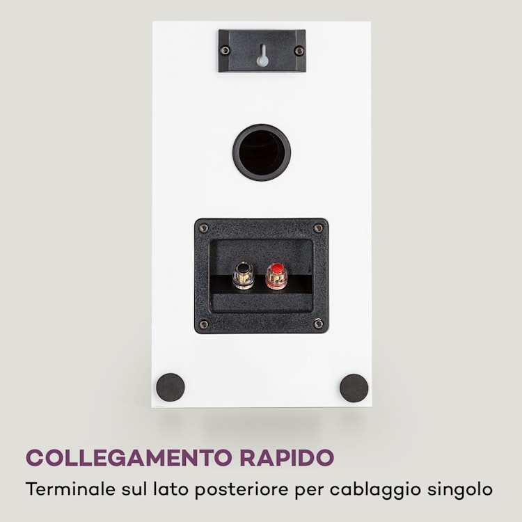 Linie 501 Atmos SAT - Diffusori passivi, 2 x 60 W RMS, frequenza 100 Hz-20 kHz, 4-8 Ohm Bianco