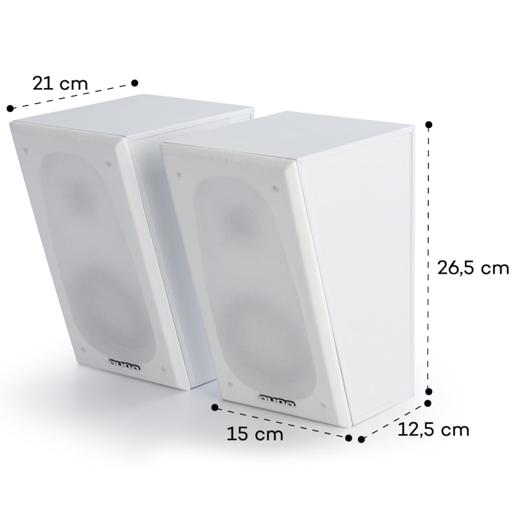 Linie 501 Atmos SAT - Diffusori passivi, 2 x 60 W RMS, frequenza 100 Hz-20 kHz, 4-8 Ohm Bianco