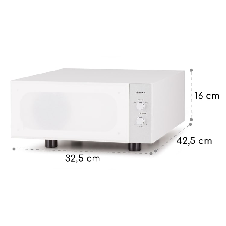 Line 501 Slim, mélynyomó, basszusreflex, aktív, 80 W RMS, 50 - 100 Hz, 4 Ohm Fehér