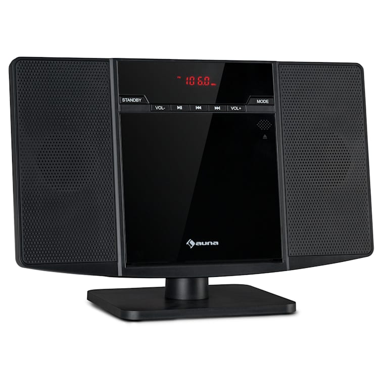 V14.2, vertikalni stereo sistem, CD, FM tuner, BT, USB, AUX Črna