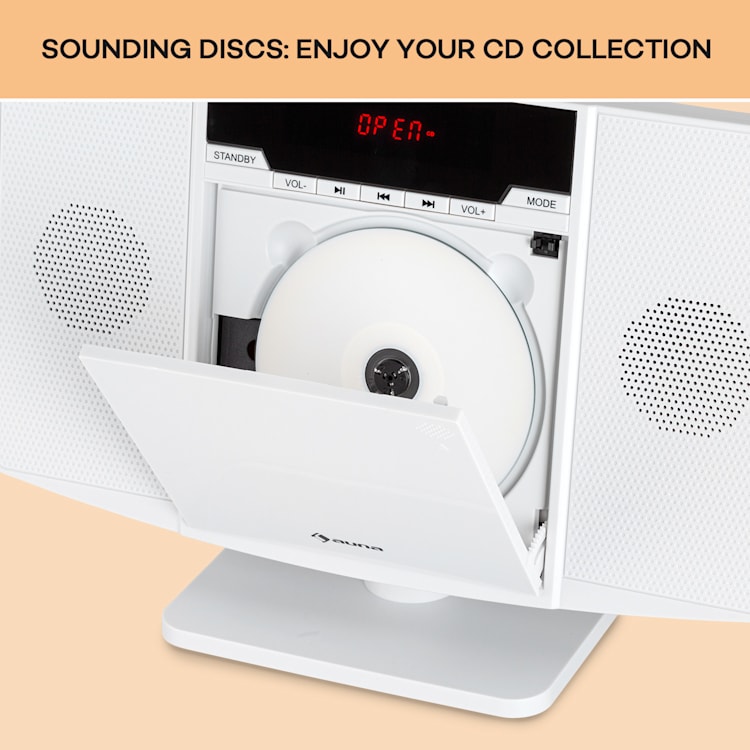 V14.2, vertikalni stereo sustav, CD, FM tuner, BT, USB, AUX BIjela
