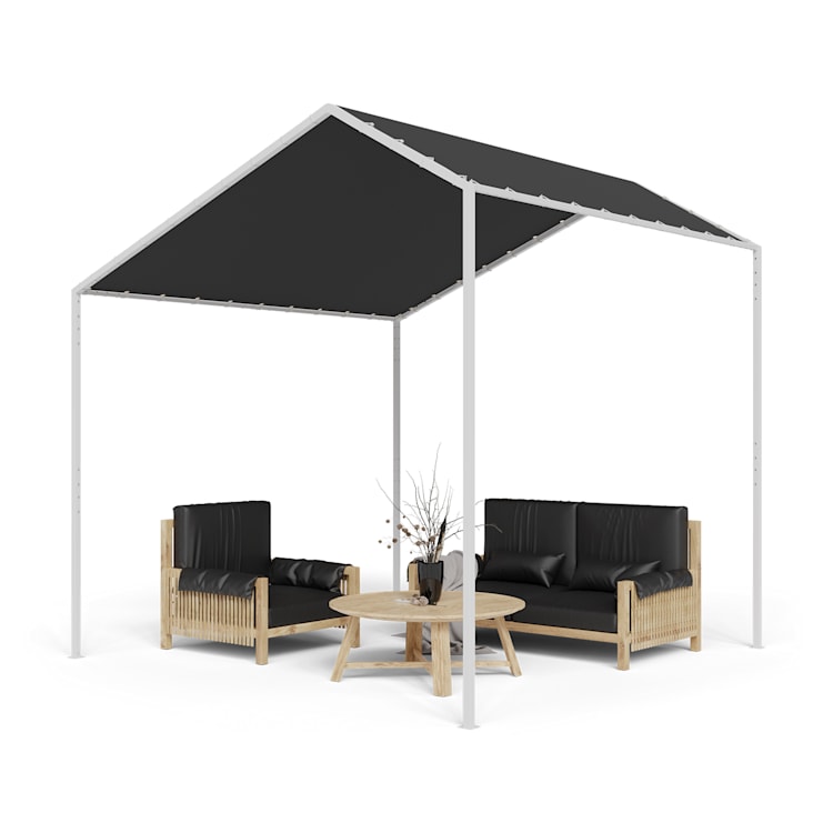 blumfeldt La Rochelle Gazebo Schrägdach UV 50+ Aluminium Polyester Grau