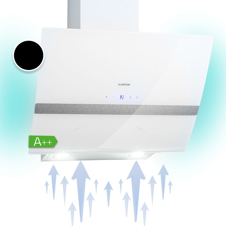 Clara 60 Exaustor Vidro 509 m³/h Touch Luz ambiente 60 cm | Branco