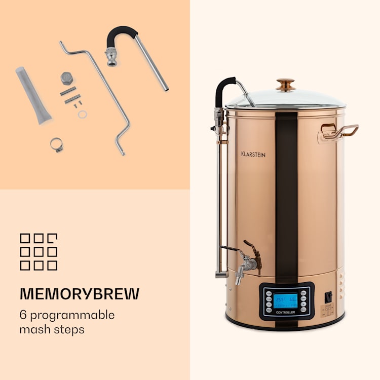 Mundschenk, kocioł warzelny do warzenia piwa, 2500 W, 30 l, 9 programów