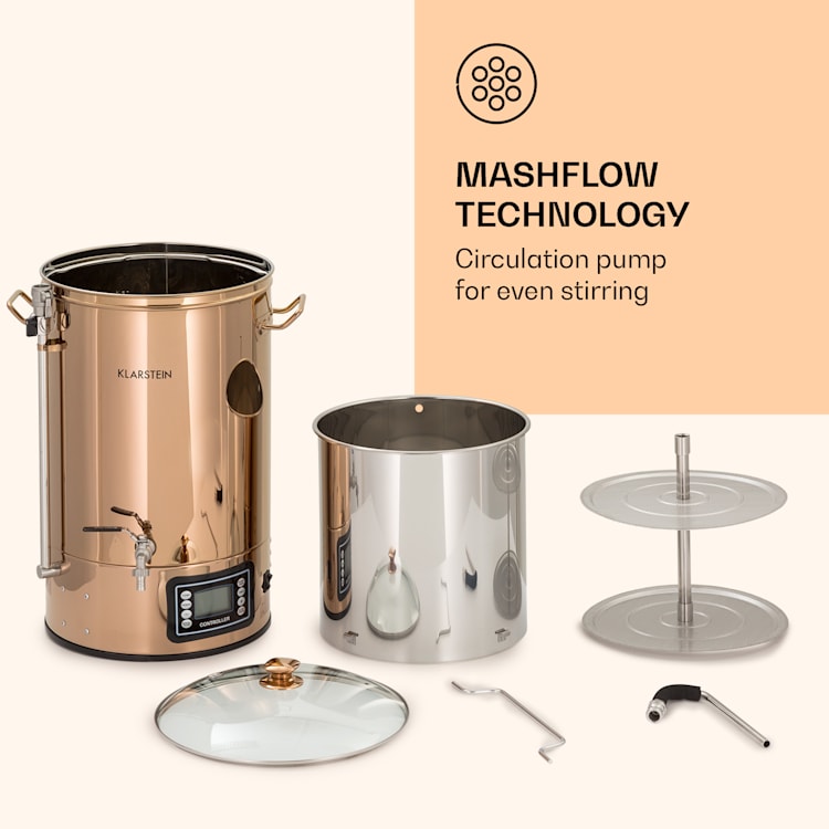 Mundschenk, kocioł warzelny do warzenia piwa, 2500 W, 30 l, 9 programów