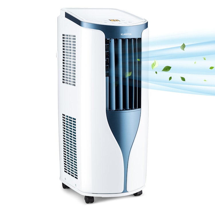 New Breeze 9, mobil légkondicionáló, 4 az 1-ben, 9 000 BTU / 2,6 kW, EEC A, kerekek, időzítő Fehér / Kék