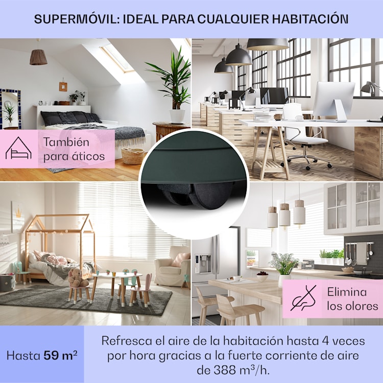 Aire acondicionado Kraftwerk Eco Smart 11 3 en 1 11.500 BTU App Control Mando a distancia 11.500 BTU | Antracita