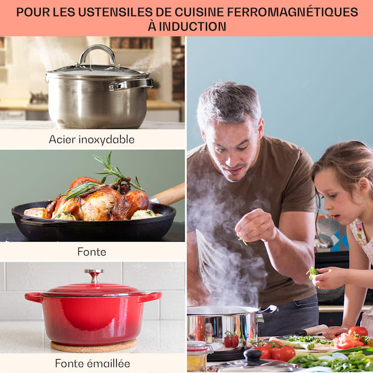 Victoria 5 Flex Table de cuisson à induction encastrable 7400 W 2 zones Flex minuterie 5 | Noir