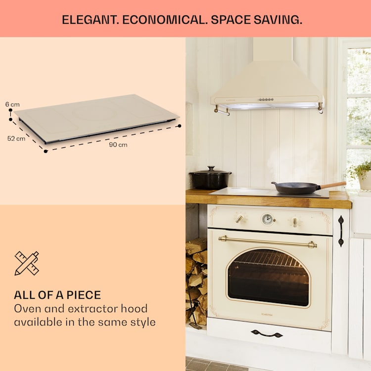 Victoria 5 Flex, индукционен плот, за вграждане, 7400W, 2 флекс зони, таймер 5 | Слонова кост