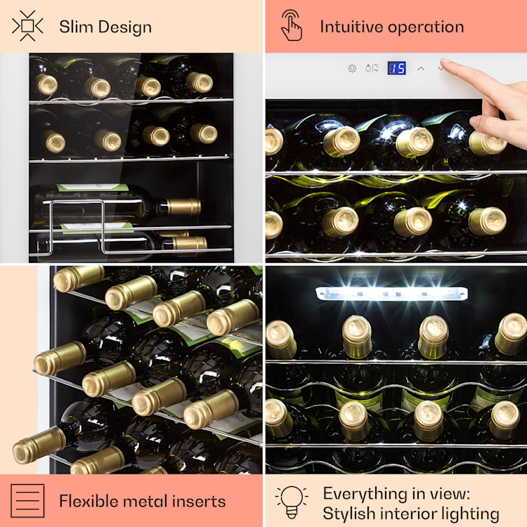 Shiraz 20 Uno, vinotéka, 53 l, 20 fliaš, 5-18°C, dotykový ovládací panel 20_bottles | 1 chladiaca zóna | Biela
