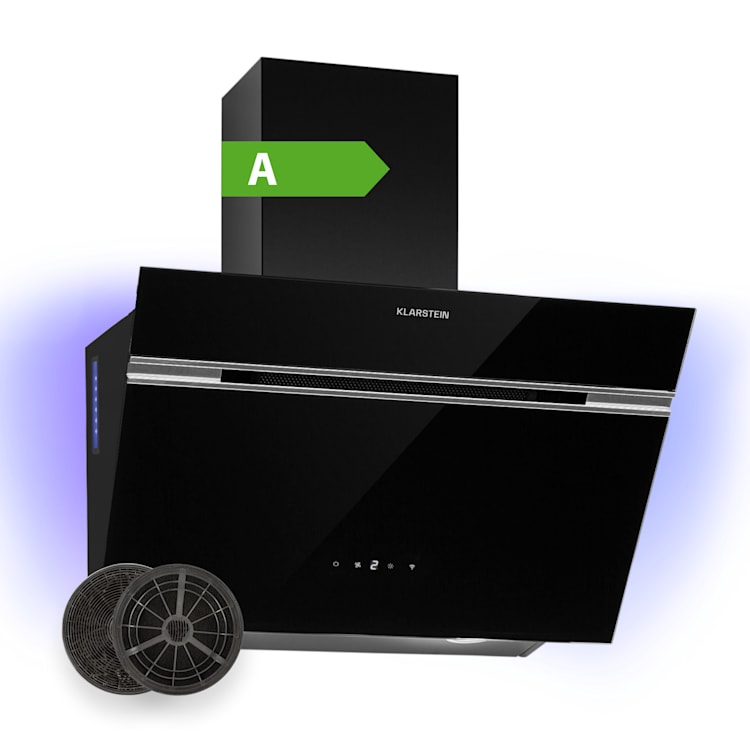Exaustor Alina 60 Smart 60 cm 600 m³/h LED Luz ambiente Frente de vidro 60 cm | Preto