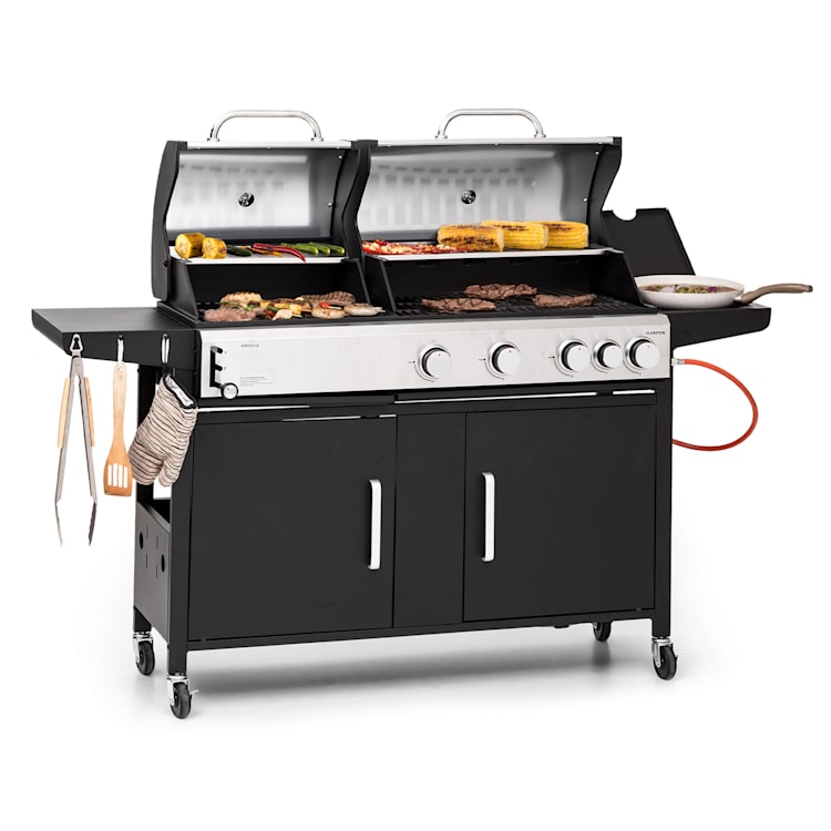 Kingsville 4.1 Kombigrill Gas + Kohle 13,7 kW 4+1 Brenner 4 Hauptbrenner + 1 Nebenbrenner