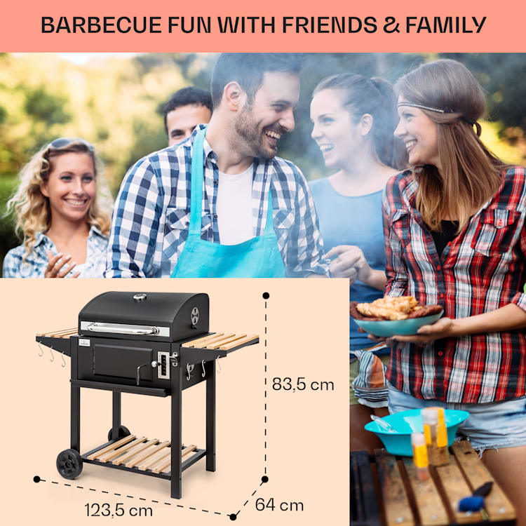 Aberdeen Single Charcoal Grill BBQ Grill Smoker grilling surface 60.