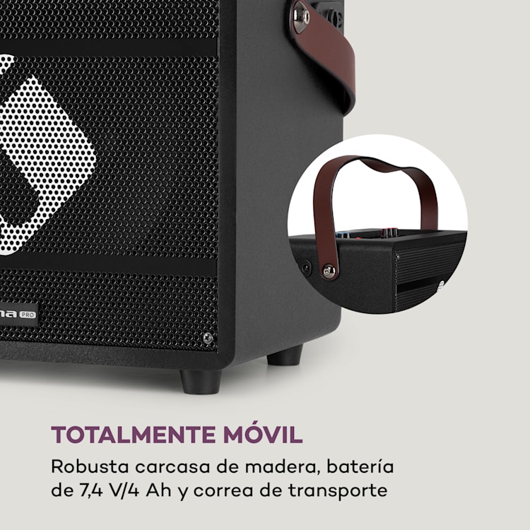 Sistema de karaoke Pro Spin 8 Pantalla táctil de 12,1" 2UHF Mic WiFi BT USB TF HDMI