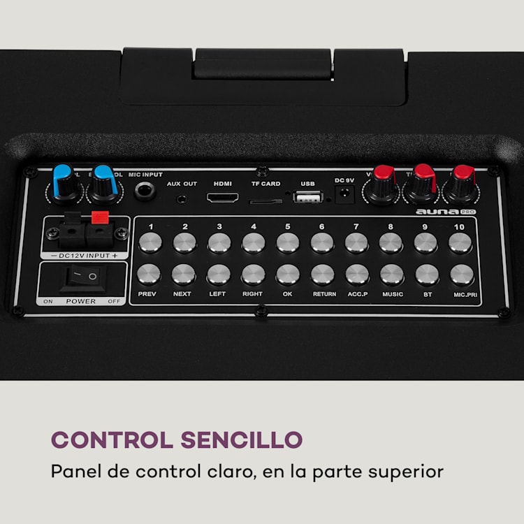 Sistema de karaoke Pro Spin 8 Pantalla táctil de 12,1" 2UHF Mic WiFi BT USB TF HDMI